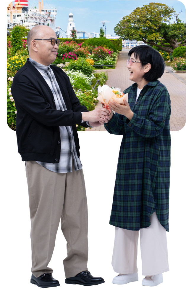 休日に出かける人々