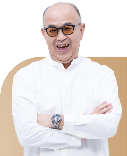 ブラウンレンズを掛けたモデル