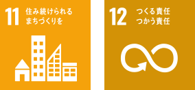 11 住み続けられるまちづくりを 12 つくる責任 つかう責任