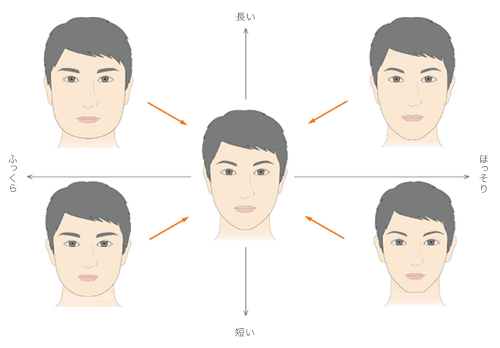男性向け：顔型チェッカー