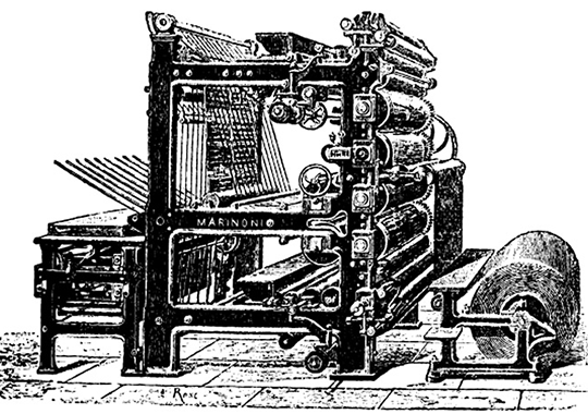 1448年、新しい印刷機の発明