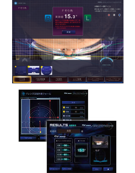 LENS LAYOUT INDICATOR（LLI） 画面イメージ